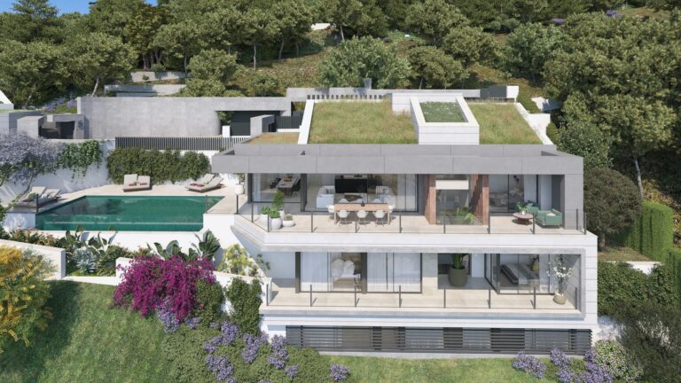 Villa with pool and planted terraces